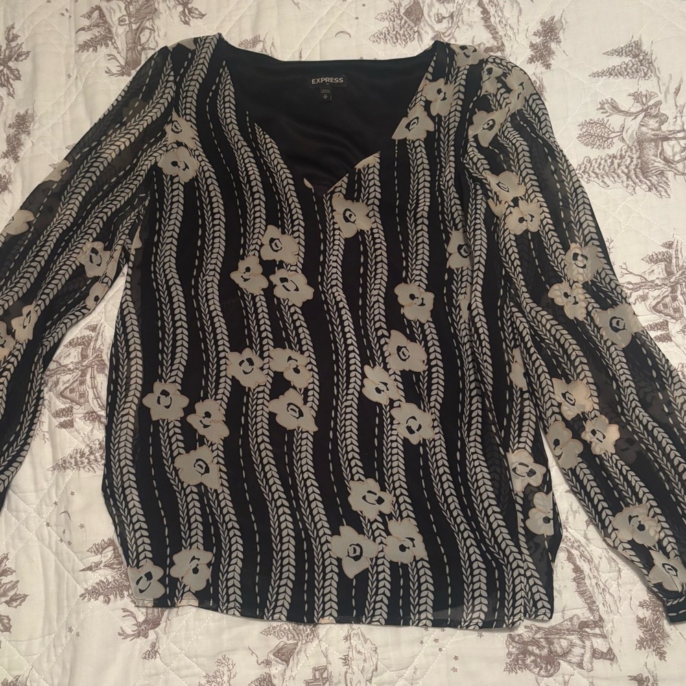 Express Black Blouse